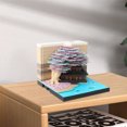 thumbnail image 4 of Calendario de escritorio 3D 2025 Lágrima de papel de papel 3D Blocket con calendario de almohadilla de memo de luz LED decorativa para escultura de casa presente, 4 of 9