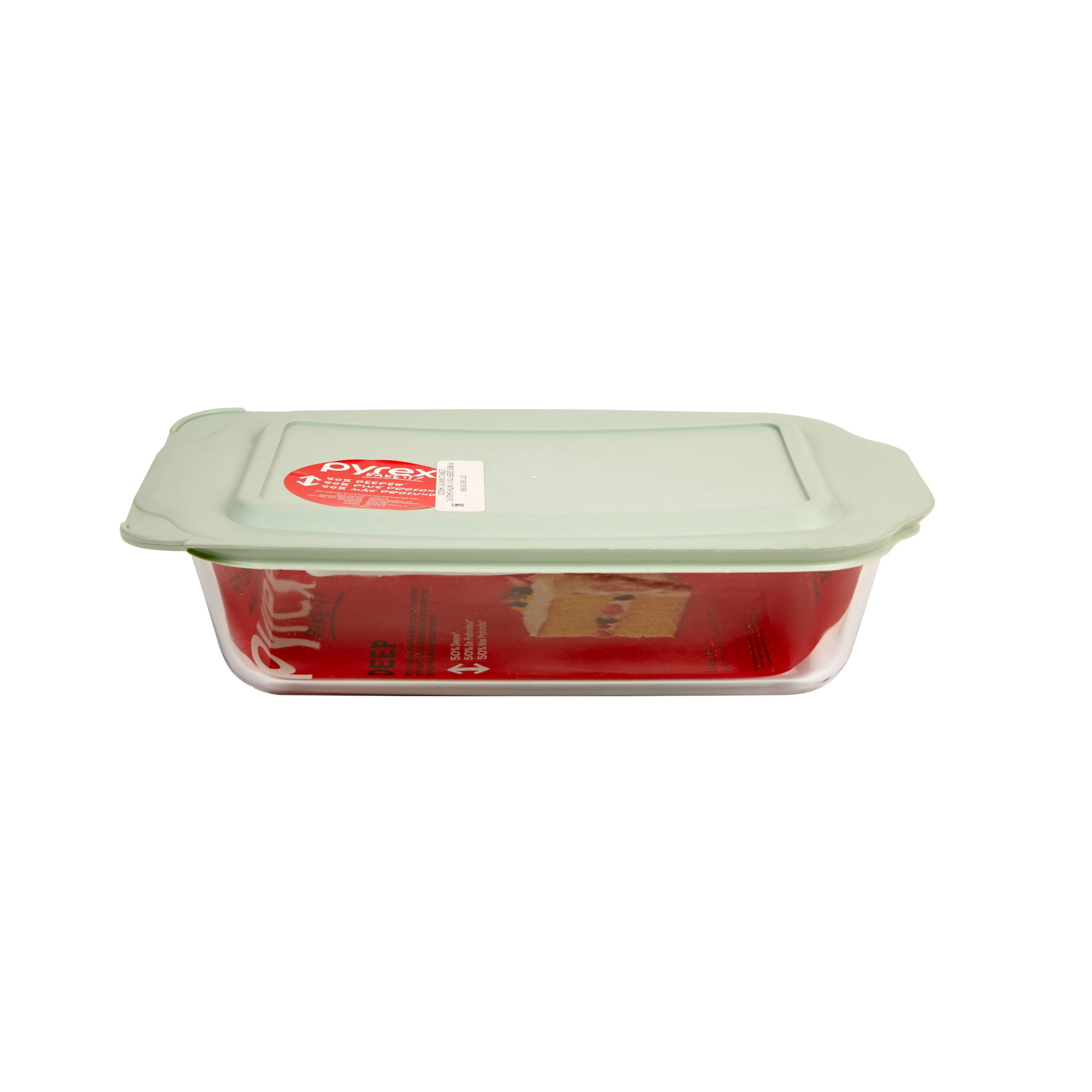 Pyrex Deep Glass Baking Dish with Lid 7 x 11