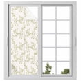 thumbnail image 2 of Green Leaves Window Privacy Film, Retro Botanical Leaf Minimalist Art Static Cling UV Sun Blocking Tint Film Heat Control Windows Films for Bedroom Bathroom, Window Stickers 23.6"x59", 2 of 8