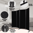 thumbnail image 5 of Room Divider Portable Room Dividers and Folding Privacy Screens, 88'' W Fabric Divider for Room Separation, 4 Panel Partition Room Dividers Freestanding Wall Divider Screen for Dorm Studio Office., 5 of 8