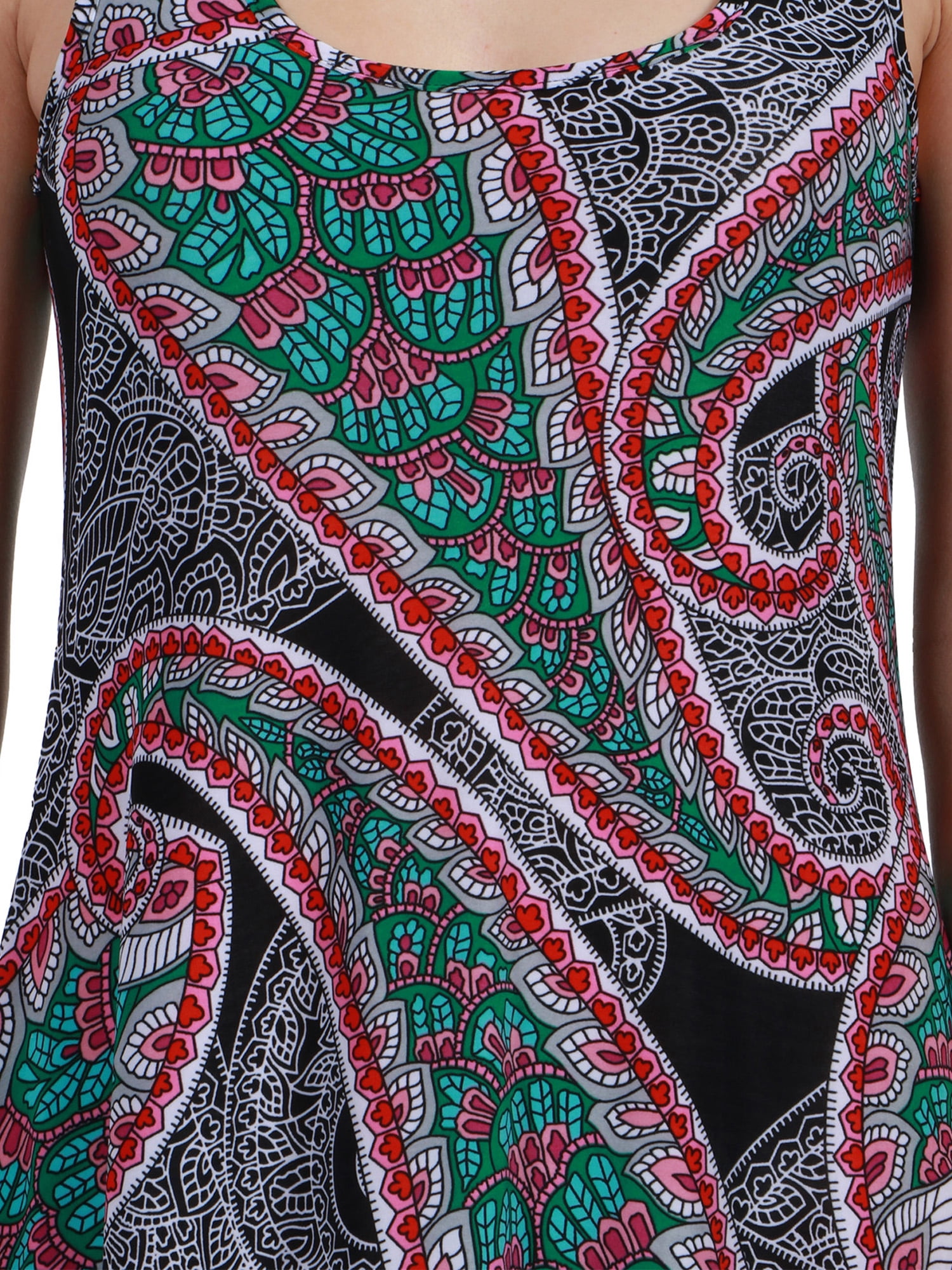 24Seven Comfort Apparel Hansa Fit and Flare Dress