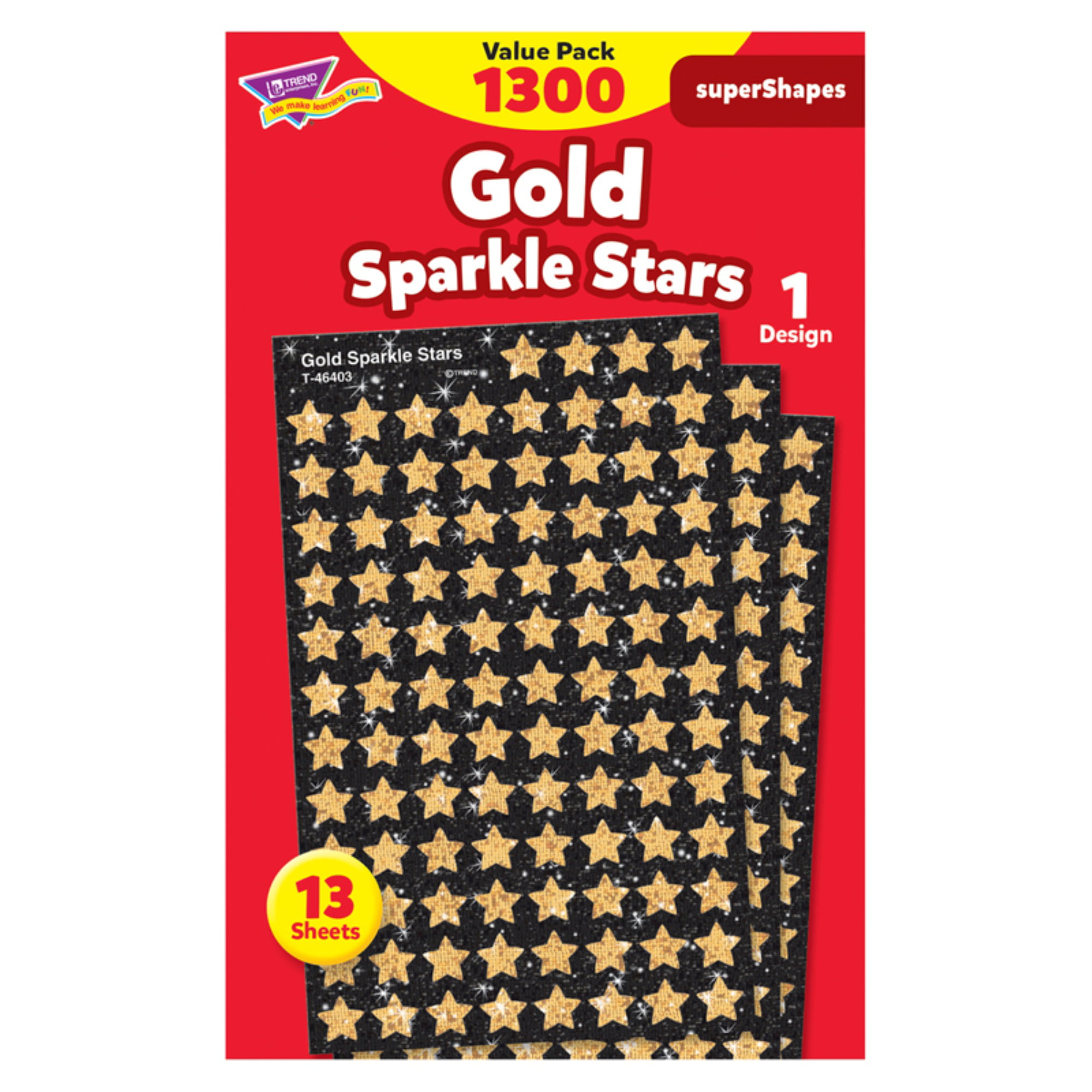400 ct Red Sparkle Hearts superShapes Stickers-Sparkle 