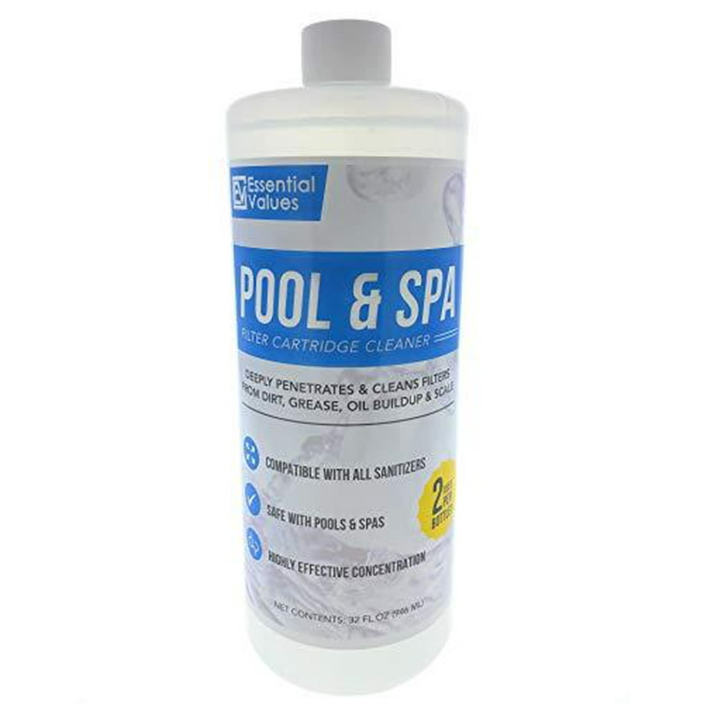 Essential Values Pool & Spa Filter Cartridge Cleaner (32oz / 1 Quart