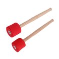 thumbnail image 1 of Maillet en Mousse pour Basses, 2 Pcs Tête en Mousse EVA, Manche en Chêne Facile à Utiliser pour Concert Rouge, 1 of 8