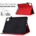 thumbnail image 4 of GSFY Case for 2024 iPad Air 11 Inch 6th Gen (M2), Smart PU Leather Wallet Stand Protective Shell Auto Sleep Wake for iPad Air 11 6th/ iPad Air 10.9 4th &5th/ iPad Pro 11 (2018-2022), Red FLOWER, 4 of 8