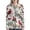 Bird Pine Pattern, variant on Breathable Women Zip Up Hoodies for Winter Walk, Highland Cattle Pumpkin Polyester Spandex Blend Sweatshirts for Womens