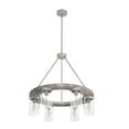 thumbnail image 6 of Hunter - Devon Park 6-light Brushed Nickel, Large Chandelier, Dimmable, Rustic Style, Wagon Wheel Shaped, for Bedrooms, Dining, Living Rooms - 19211, 6 of 9