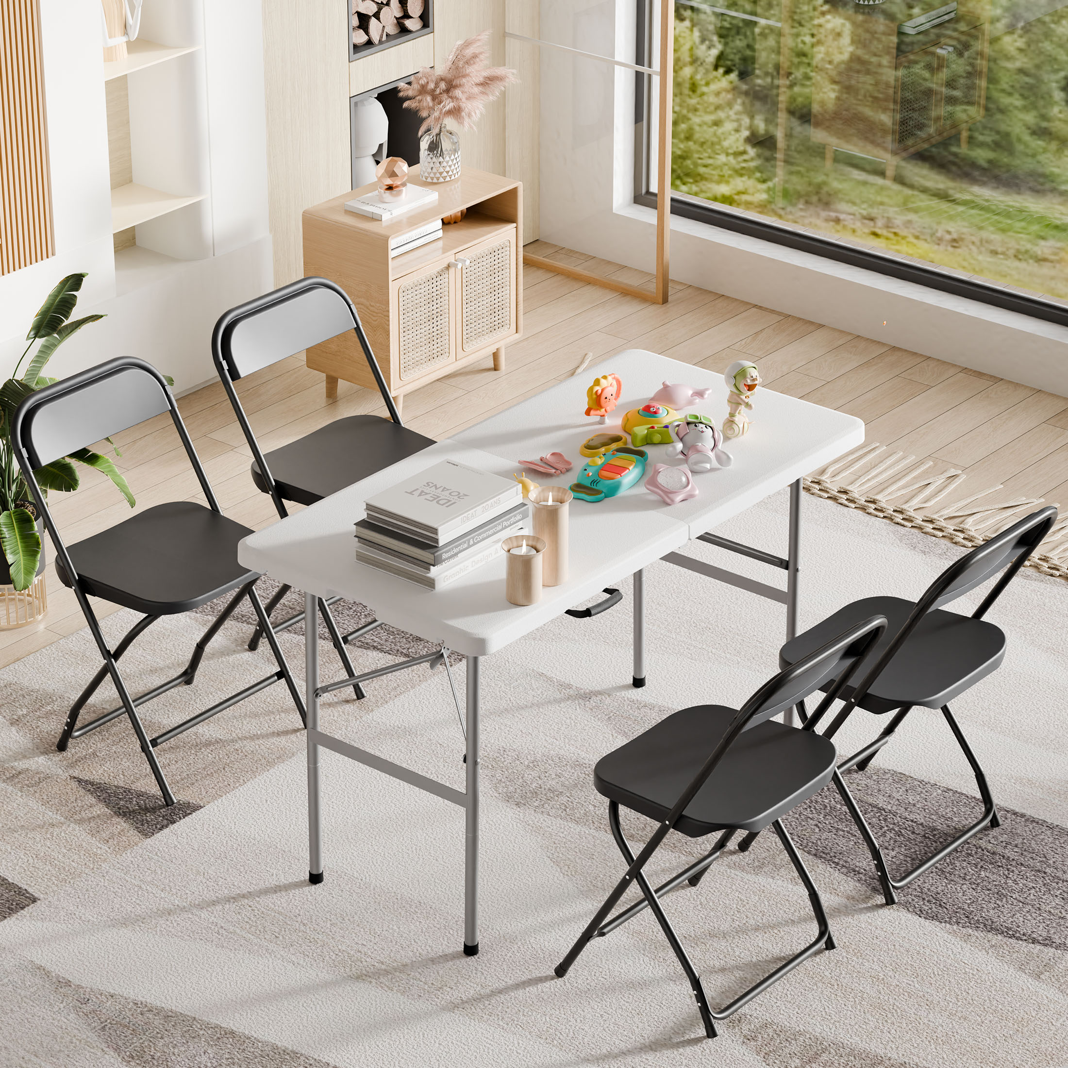 Edx 4-Pack Folding Chair, Black photo 6
