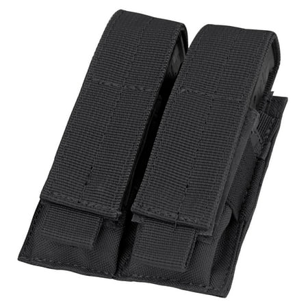 Double Pistol Mag Pouch (Black), Holds 2 Pistol Mags By
