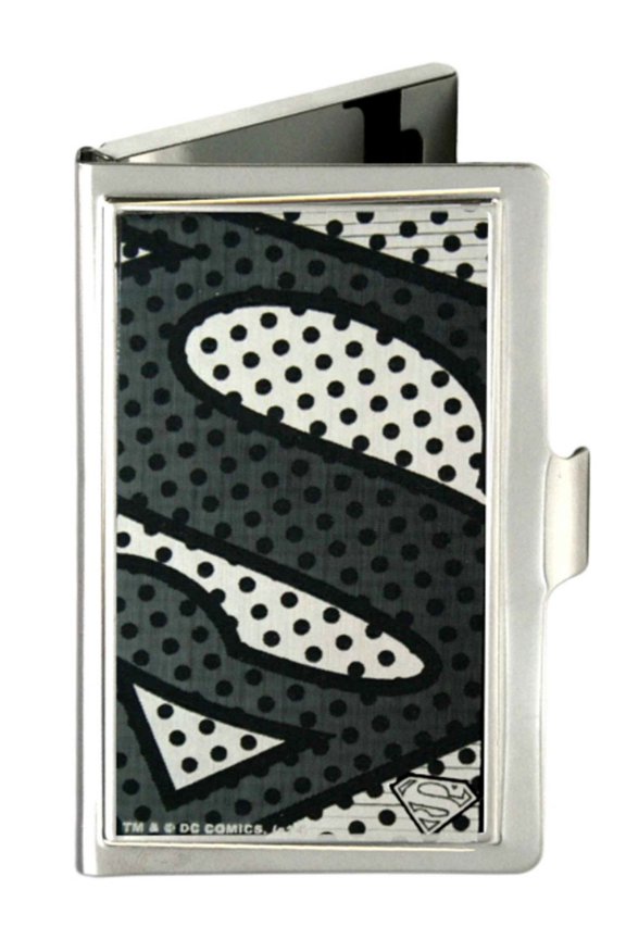 superman dc comics superhero polka dot logo business card holder