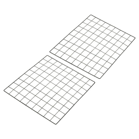 Uxcell 18"x18" Wire Grid Panel, 2 Pcs WWall Grid Decorative Board Photo Display for Home Office Wedding, Black