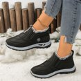 thumbnail image 2 of CAICJ98 Snow Boots Women Comfortable Warm Lined Ankle Booties Slip On Waterproof Short Boots Outdoor Womens Boots Winter (Black,Size 7.5), 2 of 9