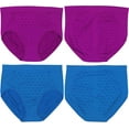 thumbnail image 3 of ToBeInStyle Women's High Waist Seamless Flower Briefs, 6 Pack, Plus Size, Heart Patterned, 4X, 3 of 7