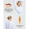 thumbnail image 2 of baleaf Thermal Shirts for Women Long Sleeve Mock Neck Tops Fleece Lined Base Layer with Thumb Hole Cold Weather Winter Gear White XL, 2 of 7
