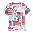 thumbnail image 1 of Odeerbi Chicos Niñas 4 de Julio Camiseta Manga Corta Día de La Independencia Camiseta Gráfica, 1 of 6