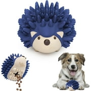 Bella Boo Pets  Interactive Dog Toy for Strong Chewers  - Freddy The Hedgehog  All-in-One Treat Ball + Food Dispensing Slow Feeder Dog IQ Puzzle + Dental Chew Toy for Medium and Large Breed Dogs Blue