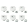 thumbnail image 1 of Unique Bargains 19mm Drawer Rollers, 6 Pack Plastic Drawer Pulley Bearing Small Pulley with Nuts, 1 of 6