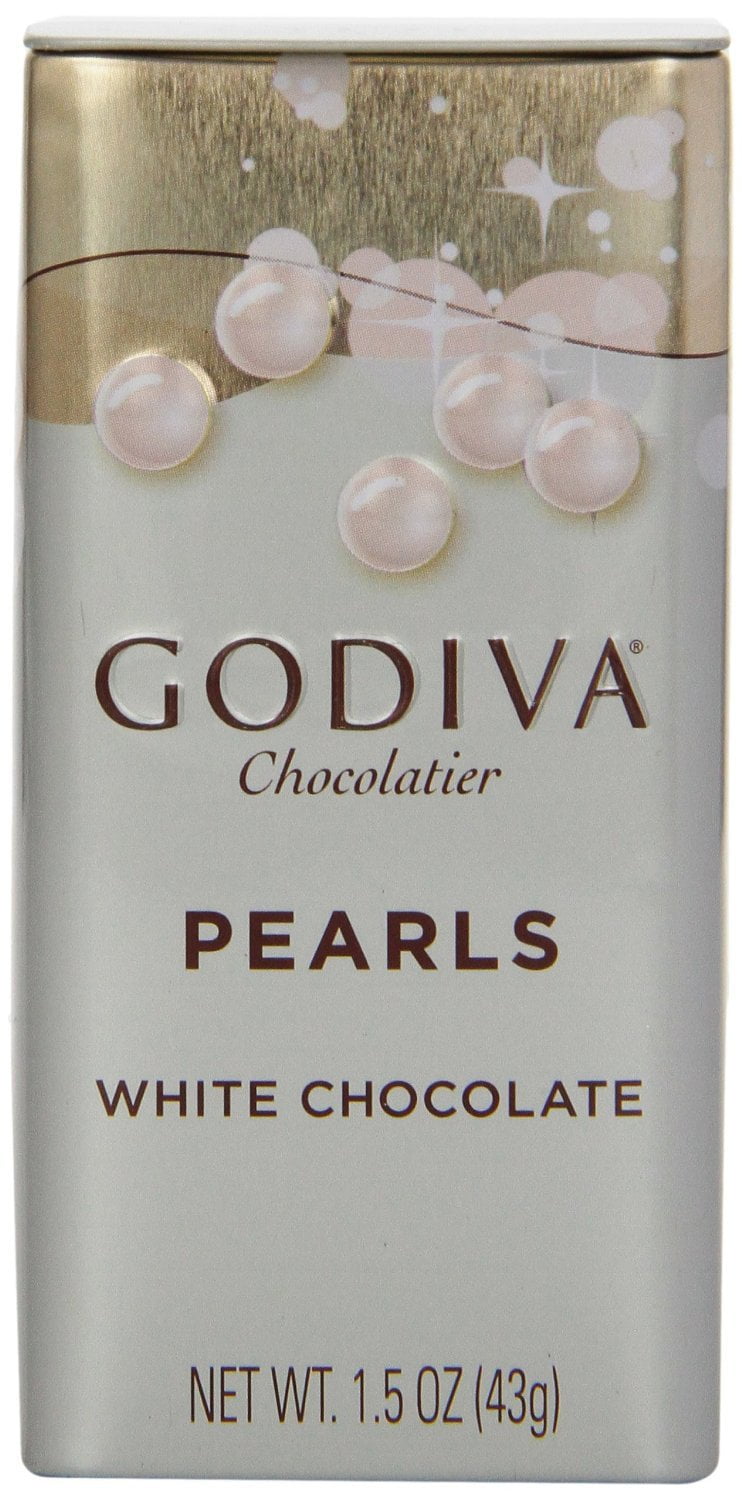 Godiva White Chocolate Pearls, 1.5-ounces (Pack of 6) by