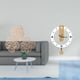 thumbnail image 2 of Reloj de pared con forma de hojas de palma, placa de madera decorativa, adorno de la selva tropical, decoración silenciosa de acrílico, ideal para sal, 2 of 8