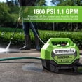 thumbnail image 2 of Greenworks 1800 PSI (1.1 GPM) Electric Pressure Washer PWMA Certified, 2 of 7