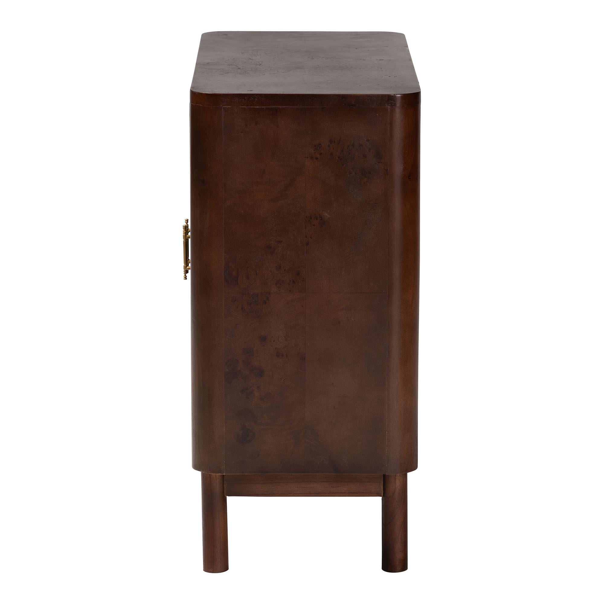 bali & pari Latika Modern Storage Cabinet, Dark Walnut