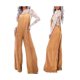 thumbnail image 3 of Mono Vaquero Holgado para Mujer, con Tirantes Ajustables, Pierna , Pantalones Largos y Deshilachados. Amarillo L, 3 of 7