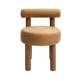 thumbnail image 3 of Carmel Cognac Velvet Dining Chair, 3 of 5