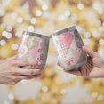 thumbnail image 2 of 12oz Stemless Wine Tumblers Pioneer Flower Floral Print Pattern Vacuum Insulated Stainless Steel Travel Tumbler Cups Mug with Lid and Straw for Champaign,Cocktail,Beer with Cleaning Brush, 2 of 5