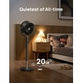 thumbnail image 4 of DREO 93ft Pedestal Fans for Home, 20dB Ultra Quiet Fan for Bedroom, 120° Oscillating fan, 9 Speeds, 4 modes, 8H Timer Standing Floor Fan with Remote, 35-40 inch Adjustable Height, 4 of 11