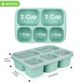 thumbnail image 3 of Essentiels de Rentrée Scolaire Boîte à Lunch Adulte 5 Compartiments Conteneur de Préparation de Repas pour Enfants Conteneurs de Stockage Alimentaire Réutilisables Empilables pour École Travail et Voyage, 3 of 9
