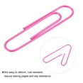 thumbnail image 4 of Unique Bargains Paper Clips 2 Inch Vinyl Coated with Box for Office Home Pink Count 100, 4 of 6