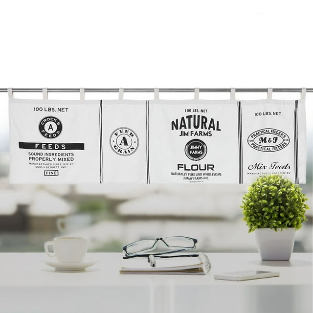 Half Curtain, Heaevant Vintage Half Curtain Drape Panel Blackout for Kitchen Cabinet Coffee Shop