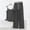 Khaki, variant on mihongmao Summer Outfits Travel Sets for Women 2 Piece Fashion Women Sleeveless V-Neck Short Casual Pullover Comfy Set Dark Gray 3X