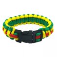 thumbnail image 2 of HOOUN Green Outdoor Camping Paracord Bracelet Wristband Emergency Survival Unisex, 2 of 7