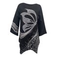 thumbnail image 5 of AXXD 3/4 Length Sleeve Womens Tops O-Neck Printed Loose 3/4 Sleeves New Spring Fashion Gray 4, 5 of 5