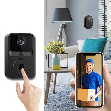 RnemiTe-amo Doorbell Camera Wireless, WiFi Video Doorbell with Chime,Smart Wireless Remote Video Doorbell Intelligent Visual Doorbell Home Intercom HD Night Vision Wifi Security Door Doorbell