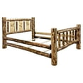 thumbnail image 3 of Glacier Country Collection King Bed w/ Laser Engraved Elk Design, 3 of 9