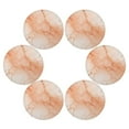 thumbnail image 3 of Round Placemats Set of 1 Heat Resistant Washable Kitchen Table Decorations 15.4in Light Orange Marble Crack, 3 of 7