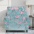 thumbnail image 2 of Xixirimido Cherry Blossom Blue Pattern 4 Piece Recliner Chair Cover Stretch Lazy Boy Chair Covers with Pockets Soft Reclining Sofa Slipcovers Furniture Protector with Elastic Bottom, 2 of 8