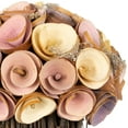 thumbnail image 4 of Northlight Wood Shaved Artificial Floral Spring Bouquet - 8.25" - Pink and Yellow, 4 of 8