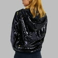 thumbnail image 4 of WILLBEST Going Out Outfits for Women Women Sequins Sequin Hoodie Jacket Casual Long Sleeve Glitter Party Shiny Coat Rave Outerwear, 4 of 4