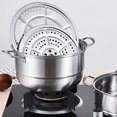 thumbnail image 4 of Stainless Steam Cooker, Multi Layer Steam Pot Saucepot Cooking Pot With Lid For Vegetables Food Crab Dumplings, 4 of 8