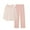 Pink, variant on MEICHEN Pajamas for Women Set Womens Comfortable Stripe Gradient Pure Color Imitation Cotton Pajamas Women's Casual Loose Long Sleeved Trousers Suit Womens Loungewear
