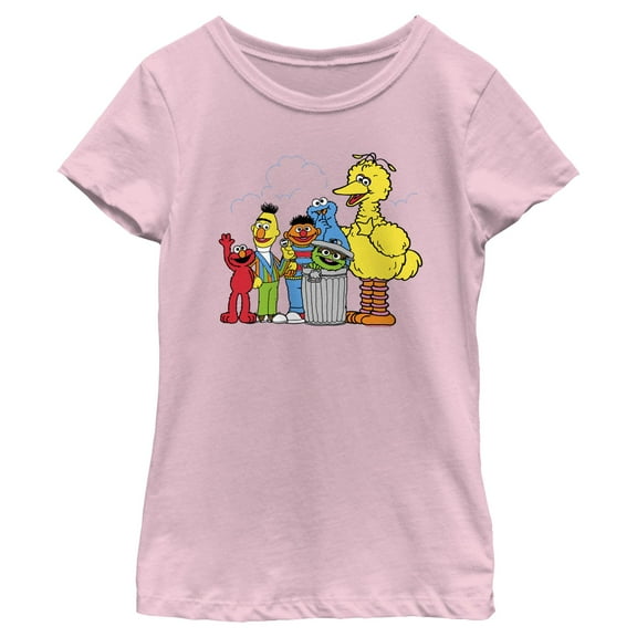 Girl's Sesame Street The Classics Group Portrait  Graphic T-Shirt