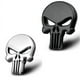 thumbnail image 1 of Etiqueta engomada del emblema del Punisher del cráneo del metal 3D 2 piezas, metal del adorno de los coches, 1 of 5