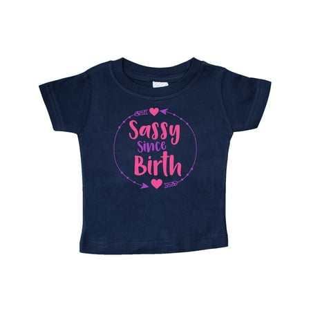 

Inktastic Sassy Since Birth Arrows Hearts - Pink Purple Gift Baby Girl T-Shirt
