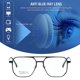 thumbnail image 5 of Gafas bloqueadoras de luz azul para mujer y hombre, gafas de moda retro con montura grande, gafas para juegos de computadora, 5 of 5