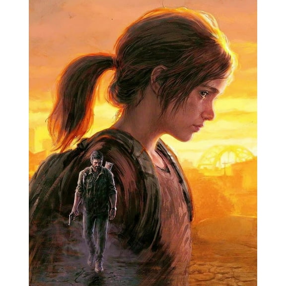 Paint by Numbers Kit for Adults -The Last us  - on Canvas with Brushes Acrylic Pigment DIY Oil Painting for Home Wall Decor (40x50cm/16x20 inch)-