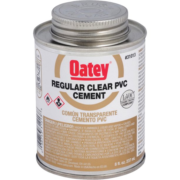 OATEY® PVC REGULAR CEMENT, CLEAR, 8 OZ. per 7 Each