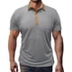 thumbnail image 1 of pstuiky camiseta de hombre, Camiseta informal de color liso con botones y bolsillos para hombre camisas casuales para hombre m, 1 of 5